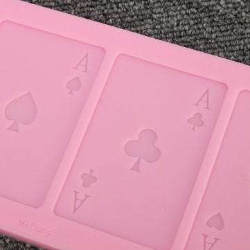Poker Shape Silicone Chocolate Cake Mold A Poker Card Fondant Candy Baking Mould Decorations