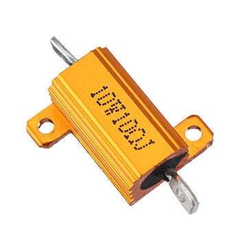 RX24 10W 10R 10RJ Metal Aluminum Case High Power Resistor Golden Metal Shell Case Heatsink Resistanc