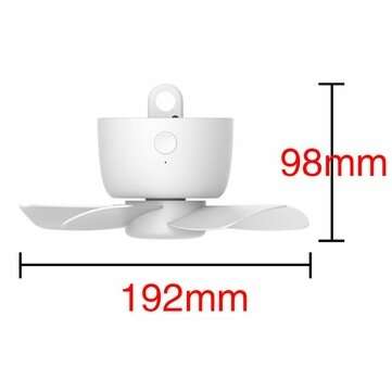 Mini USB Ceiling Fan Tent Bed Micro Mute Fan 8000mAh Remote Control Timing 4 Gears for Mosquito Net