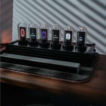 Pseudo-glow Tube Programmable Display IPS Screen RGB Clock Desktop Creative Ornaments Digital Clock