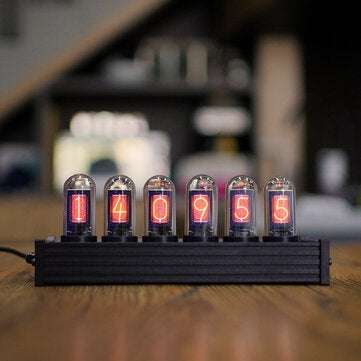 Pseudo-glow Tube Programmable Display IPS Screen RGB Clock Desktop Creative Ornaments Digital Clock