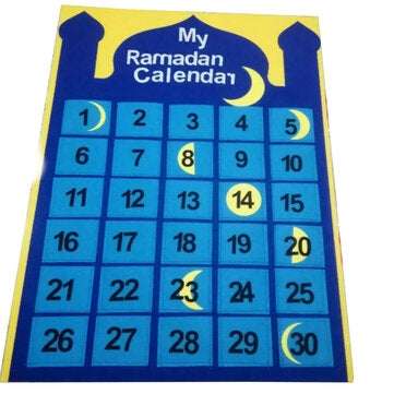 Ramadan Felt Hanging Calendar Felt Advent 30 Days Countdown Calendar Home Office Decor For Kids Gift