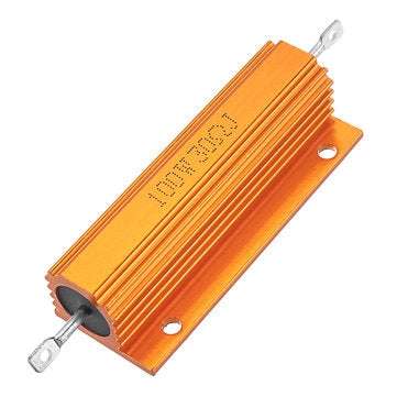 RX24 100W 30R 30RJ Metal Aluminum Case High Power Resistor Golden Metal Shell Case Heatsink Resistan