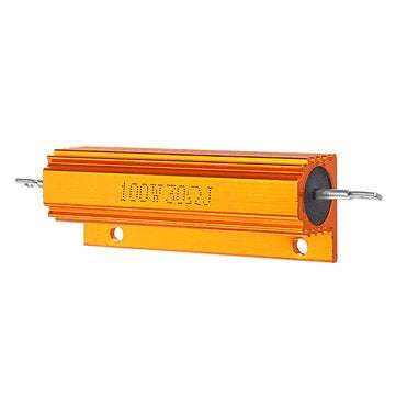 RX24 100W 30R 30RJ Metal Aluminum Case High Power Resistor Golden Metal Shell Case Heatsink Resistan