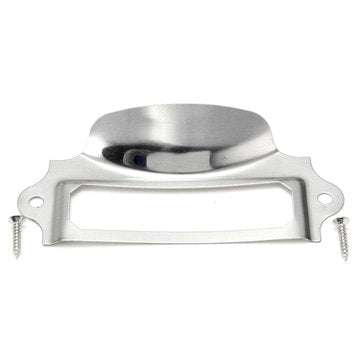 Silver Kitchen Drawer Cupboard Label Pull Cabinet Frame Handle Name Card Holder