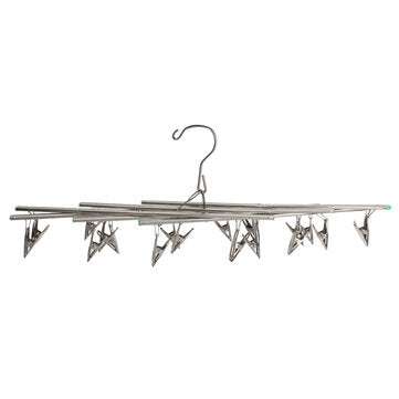 Stainless Steel Folded Socks Drying Rack Hanging Pins Clip Laundry Clamp 20