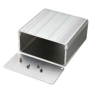 Silver Electronic Aluminum Enclosure Box DIY Electronic Project PCB Instrument Box Waterproof Instru