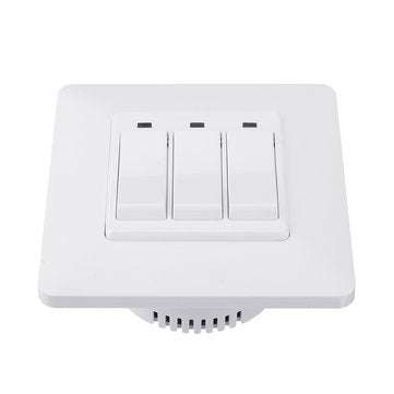 MoesHouse WS-EUY3-W EU Standard 3 Gang Smart Push Button Switch Smart Life Tuya Wireless Remote Cont