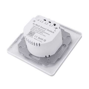 MoesHouse WS-EUY3-W EU Standard 3 Gang Smart Push Button Switch Smart Life Tuya Wireless Remote Cont