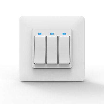 MoesHouse WS-EUY3-W EU Standard 3 Gang Smart Push Button Switch Smart Life Tuya Wireless Remote Cont