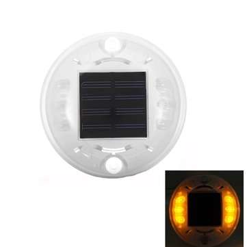 Outdoor Colorful 4 LED Solar Powered Light Road Path Ground Lamp (COLOR.: YELLOW)