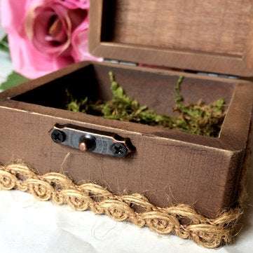 Rustic Wedding Personalized Ring Bearer Box Loving  Wedding Gift