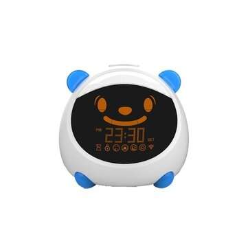 Moeshouse WiFi Smart Kids` Alarm Sleep Trainer Clock Light Sound Exp... (PLUG: EUPLUG | COLOR: BLUE)