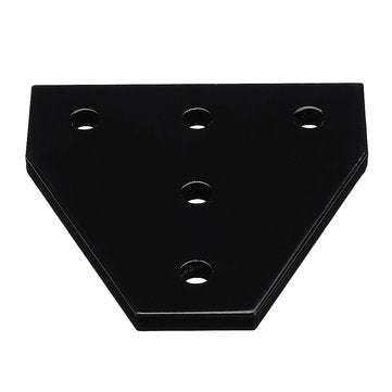 Machifit Black 5 Holes Aluminum Profile Corner Bracket 90 Degree L Type Outside Tee Joint Plate for
