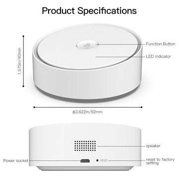 MoesHouse Tuya ZB WiFi Multi-mode Smart Gateway Bluetooth Mesh Hub Work with Smart Life App Voice Co