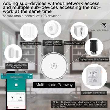 MoesHouse Tuya ZB WiFi Multi-mode Smart Gateway Bluetooth Mesh Hub Work with Smart Life App Voice Co