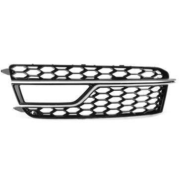 Pair Front Bumper Fog Light Grill Grille Silver Trim For Adufi S-Line A5 S5 2013-2016
