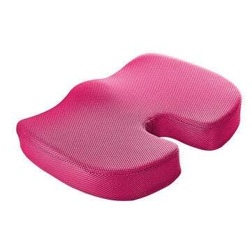 Memory Foam Seat Cushion Travel U-Shaped Orthopedic Coccyx Protection Chair Pad... (COLOR.: ROSERED)