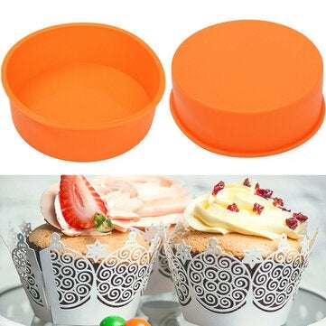 Silicone Round Mold Christmas Birthday Cake Bread Mold FDA/LFGB Standard Bakeware Tools for Making C