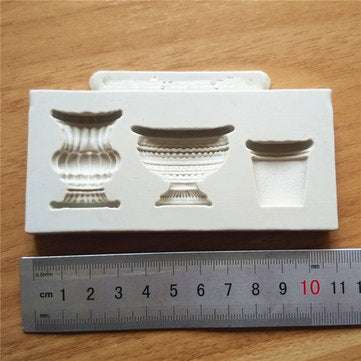 Silicone Flower Vase Sugar Chocolate Cake Mold Fondant Pastry Mould Decoration Tool