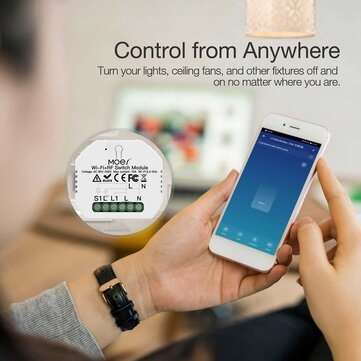 MoesHouse Mini DIY WiFi RF433 Smart Relay Switch Module Smart Life/Tuya App Control for  Alexa Googl