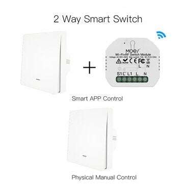 MoesHouse Mini DIY WiFi RF433 Smart Relay Switch Module Smart Life/Tuya App Control for  Alexa Googl