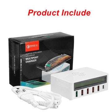 Multi USB 5 Port Power Charger Wireless Fast Charging Stand Dock Station QC3.0