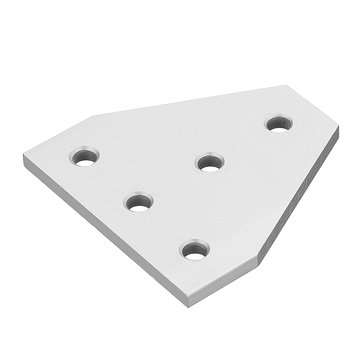 Machifit Aluminum 5 Holes T Shape Join Plate Corner Bracket for 2020 V-slot Aluminum Profile