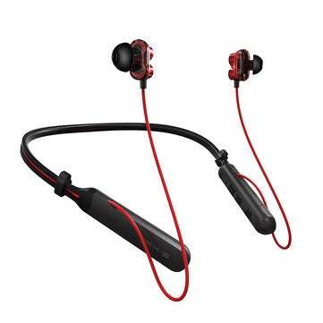PLEXTONE BX345 Wireless Earphone Dual Dynamic Drivers bluetooth Neckband Headset St... (COLOR.: RED)