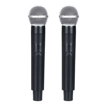 Professional UHF Wireless Microphone System 2 Channel 2 Cordless Handheld Mic Kraoke Speech Party su