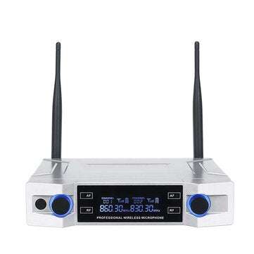 Professional UHF Wireless Microphone System 2 Channel 2 Cordless Handheld Mic Kraoke Speech Party su