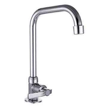 Stainless Steel Single Hole Faucet Kitchen Wash Basin Rotate Water Taps Mixer