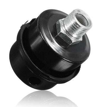 MPT1/2Inch 20mm Thread Dia Black Metal Air Compressor Intake Filter Noise Muffler Silencer