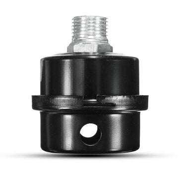 MPT1/2Inch 20mm Thread Dia Black Metal Air Compressor Intake Filter Noise Muffler Silencer