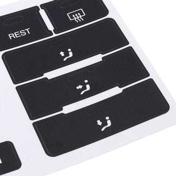Matte Black Car Climate Control Button Repair Decals Stickers For VW Volkswagen Touareg 20042009