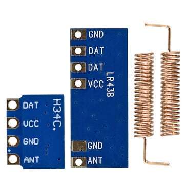 OPEN-SMART Long Range 433MHz Wireless Transceiver Kit Mini RF Transmitter Receiver Module + 2PCS Spr