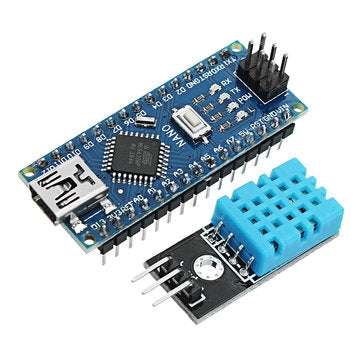 Nano V3 Climate Monitor Kit With 1.8 Inch TFT GY-68 BMP180 DHT11 RTC Relay Module Geekcreit for Ardu