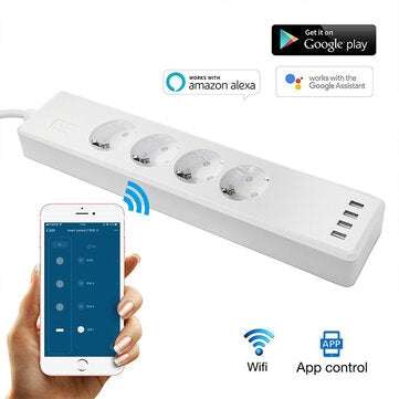 RSH Tuya Smart Wireless WiFi EU Power Socket European Standard Voice Control Work with Amazon Alexa