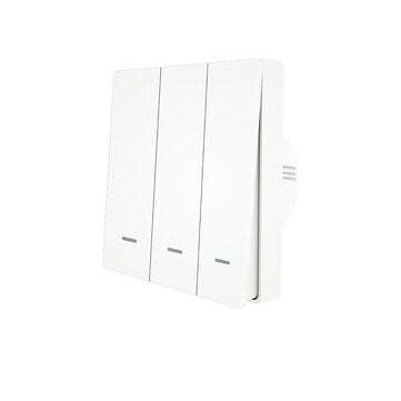 MoesHouse 3 Gang WiFi Smart Push Button Switch + 3 Gang RF433 Wall Panel Transmitter Smart Life Tuya