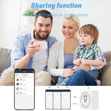 RSH 16A Mini Zigbee3.0 Smart Switch Two Way Wireless ON/OFF Switch APP Remote Control Works With Tuy