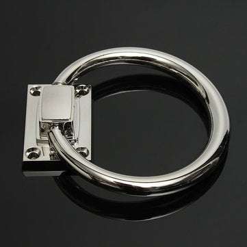 Stainless Steel Knocker Pulls Handle Pull Rings Shiny Silver for Wooden Door Chair