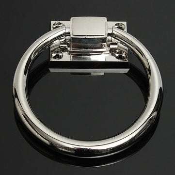 Stainless Steel Knocker Pulls Handle Pull Rings Shiny Silver for Wooden Door Chair