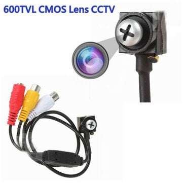 Mini Hidden HD 600TVL CMOS Lens CCTV white Screw Covert Home Security Camera