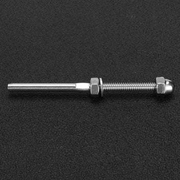 Stainless Steel Handrail Railing Cable Tensioner Threaded Stud End Fitting for 1/8 Inch Cable Wire