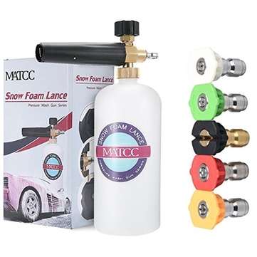 MATCC Adjustable Foam Cannon Bottle Snow Foam Lance with 1/4Inch Quick Connector