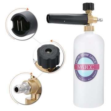MATCC Adjustable Foam Cannon Bottle Snow Foam Lance with 1/4Inch Quick Connector