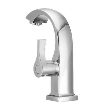 Modern Swan Neck Chrome Bathroom Basin Faucet Waterfall Spout Single Handle Sink Bath Single Cold Ta