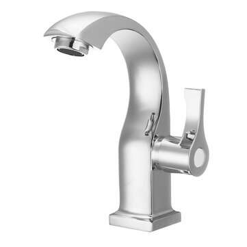 Modern Swan Neck Chrome Bathroom Basin Faucet Waterfall Spout Single Handle Sink Bath Single Cold Ta