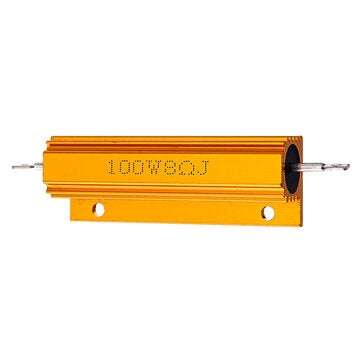 RX24 100W 8R 8RJ Metal Aluminum Case High Power Resistor Golden Metal Shell Case Heatsink Resistance