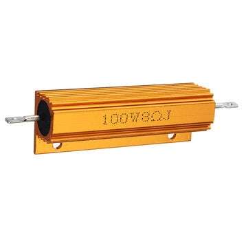 RX24 100W 8R 8RJ Metal Aluminum Case High Power Resistor Golden Metal Shell Case Heatsink Resistance